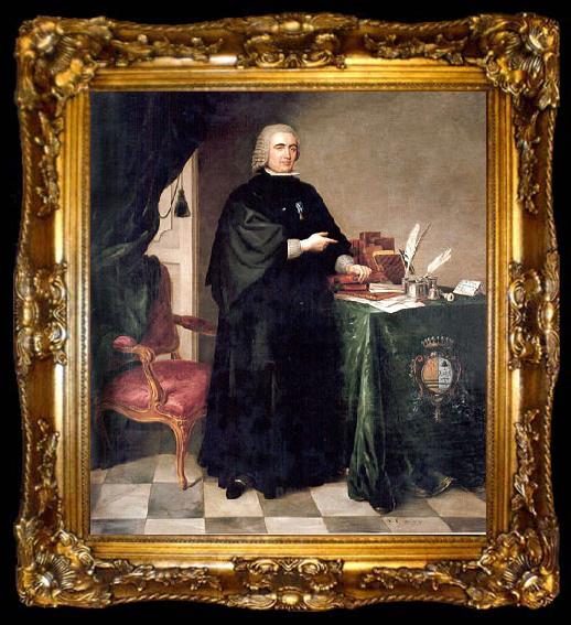 framed  Antonio Carnicero Portrait of Pedro Rodreguez de Campomanes, ta009-2